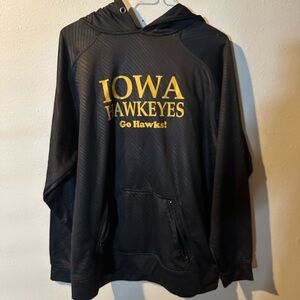 J. America Black and Yellow Iowa Hawkeyes Hoodie